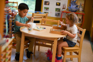 Kids at a table